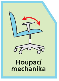 Kancelářské židle - houpací mechanika Kancelářské židle - houpací mechanika