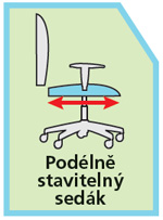Kancelářské židle - nastavitelný sedák Kancelářské židle - nastavitelný sedák